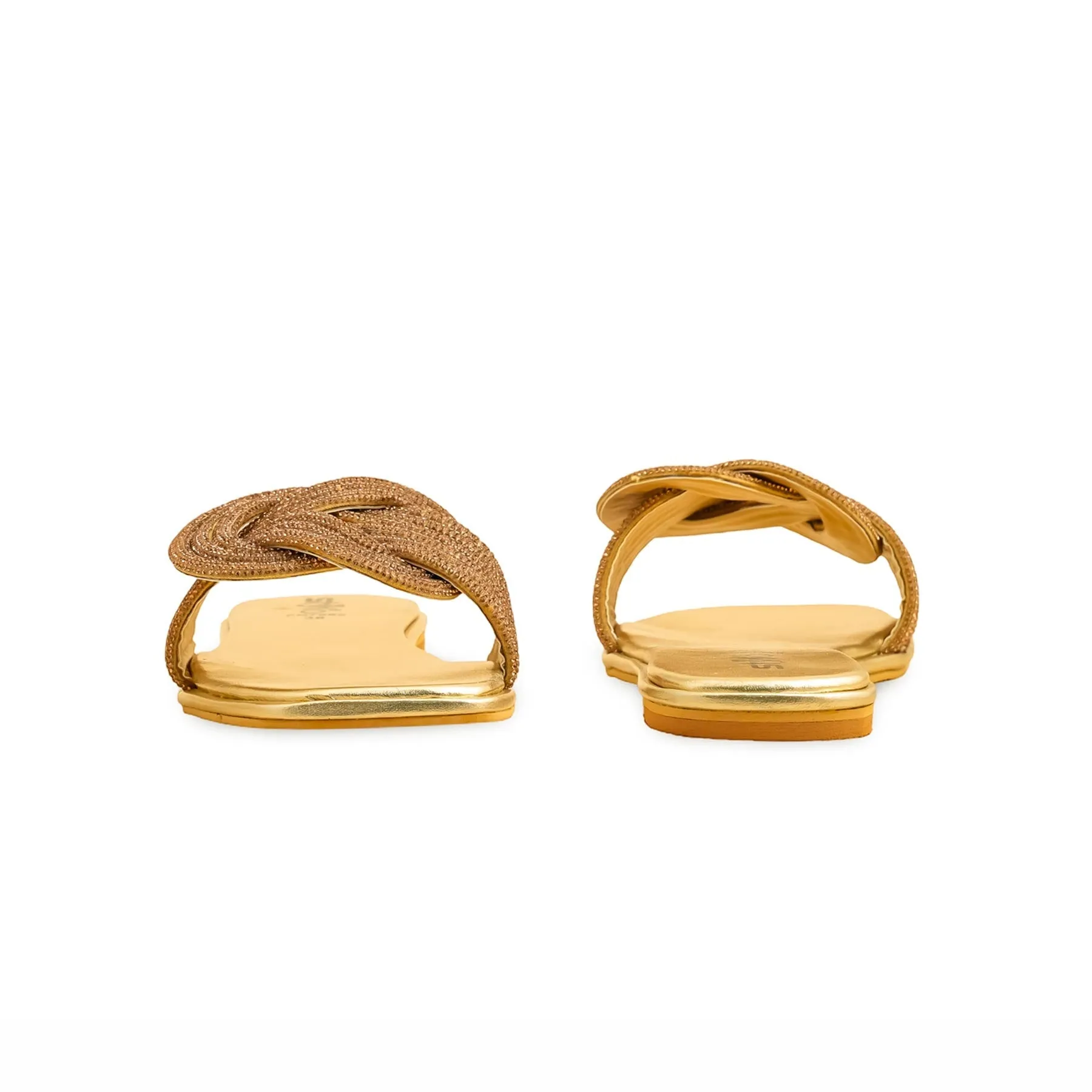 Golden Fancy Slipper For Ladies FN7998 Smile Time