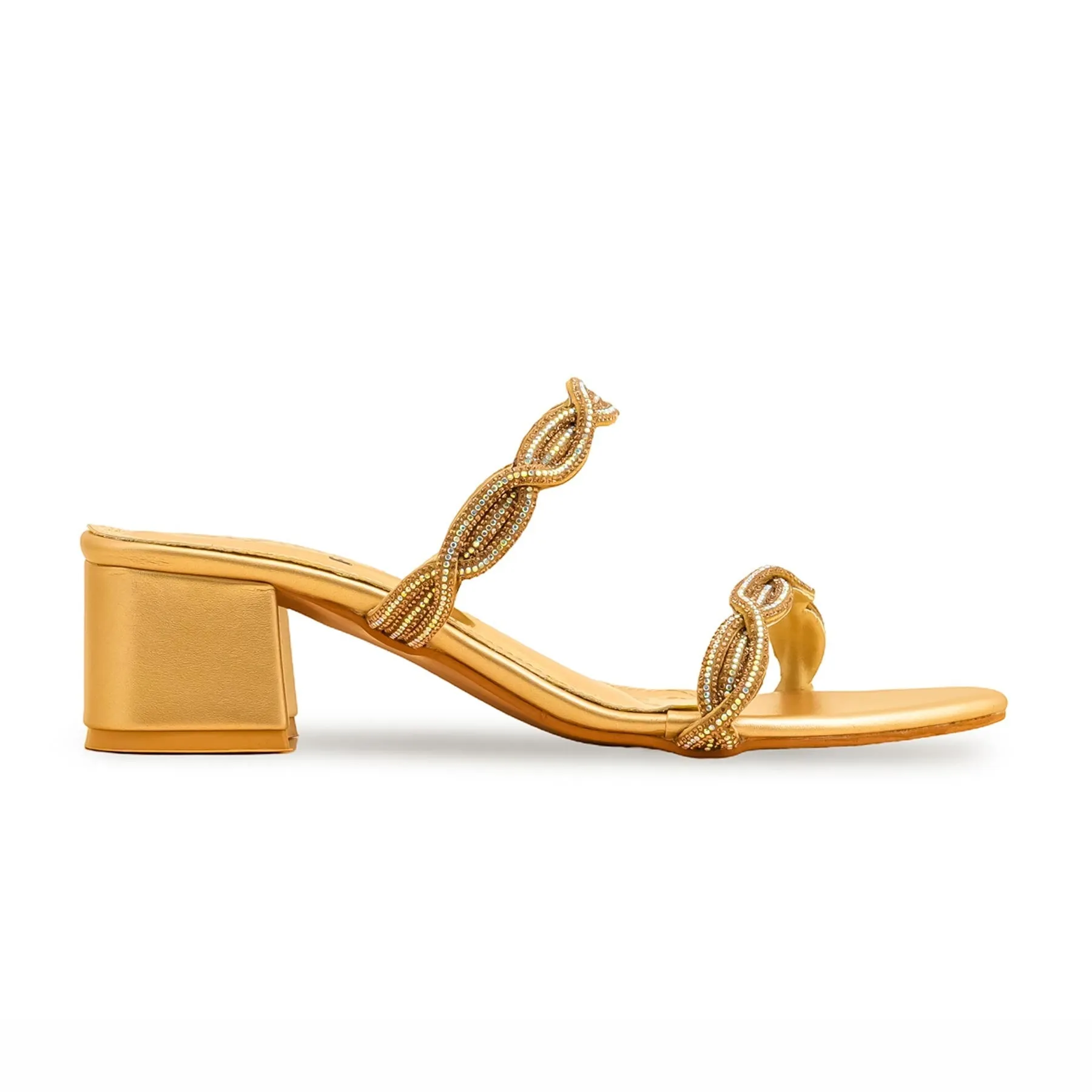 Curve Fit Golden Fancy Slipper For Women FN7977