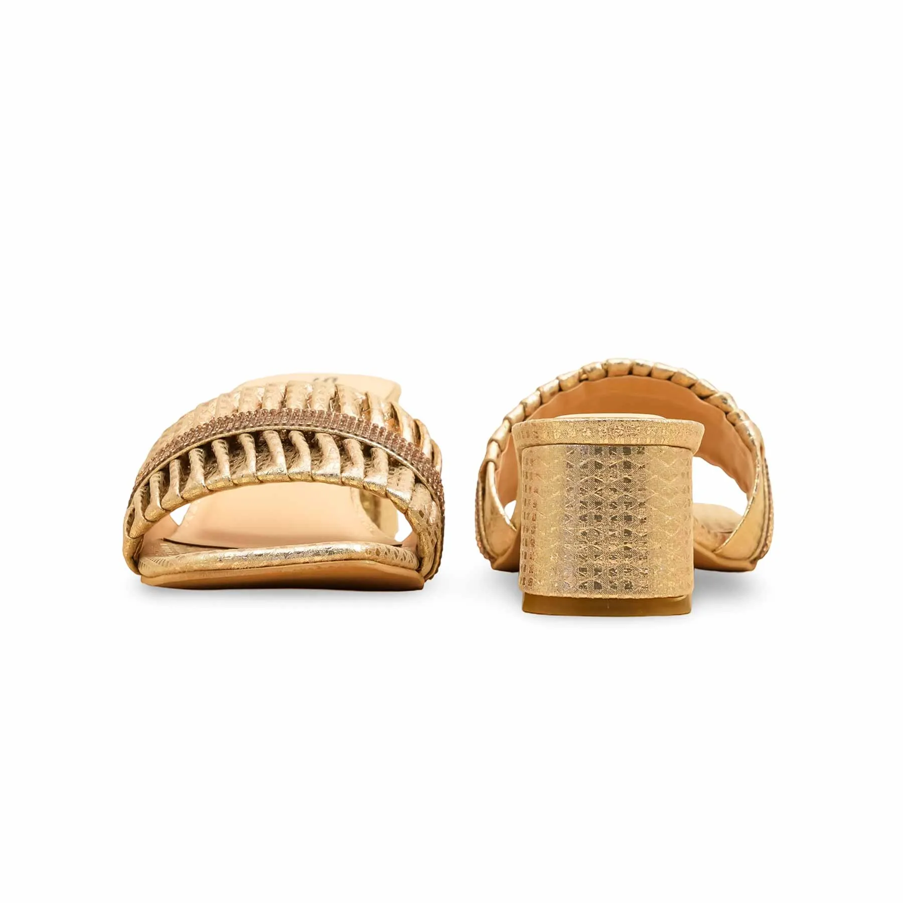 Luxury Touch Wedding Boots Golden Fancy Women Slipper FN8015