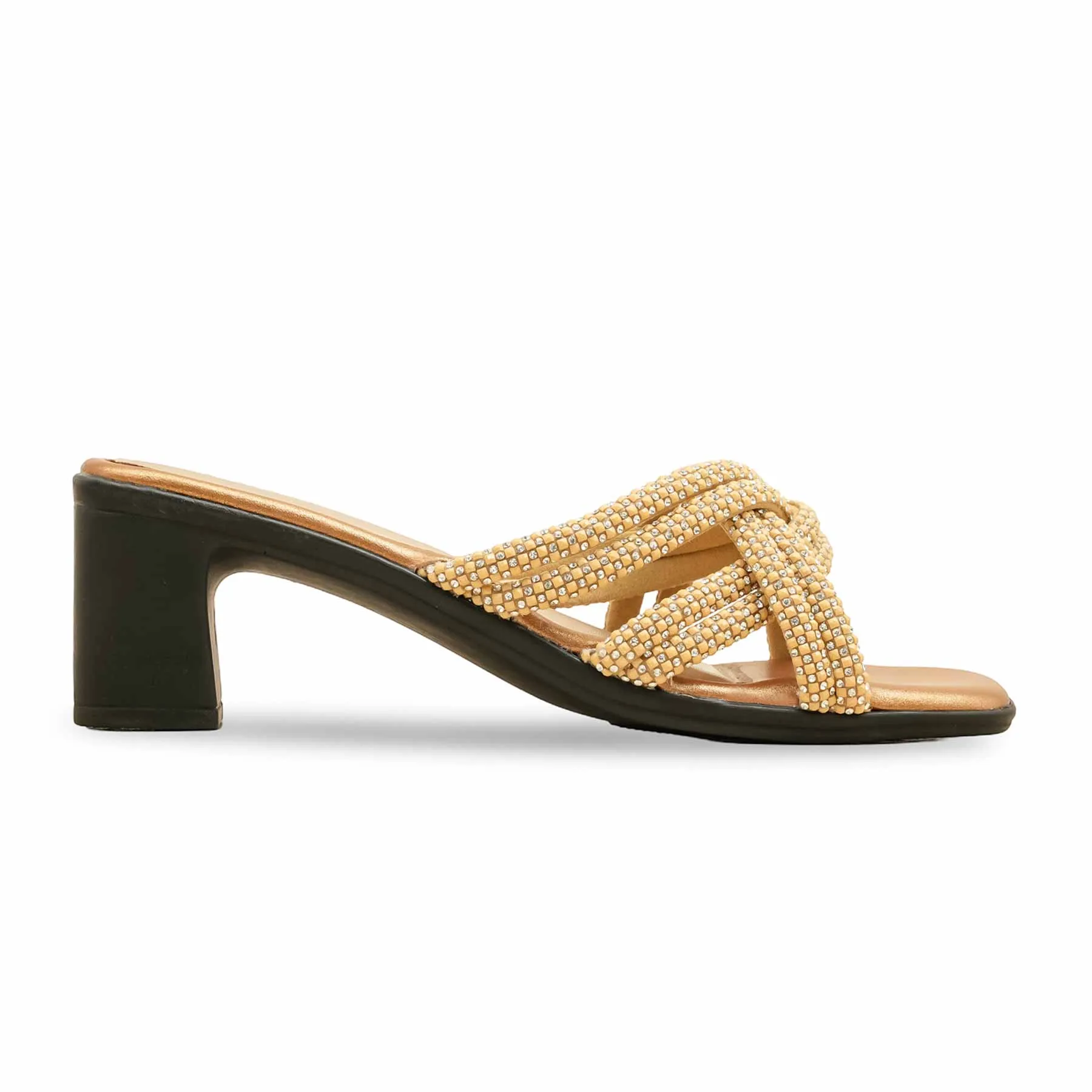 Tokyo Edge Gala Glam Golden Formal Slipper For Women PUS010