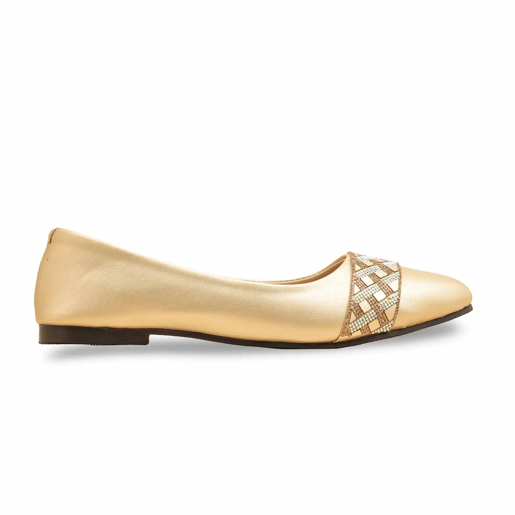 Style Trip Golden Pumps For Ladies WN1253