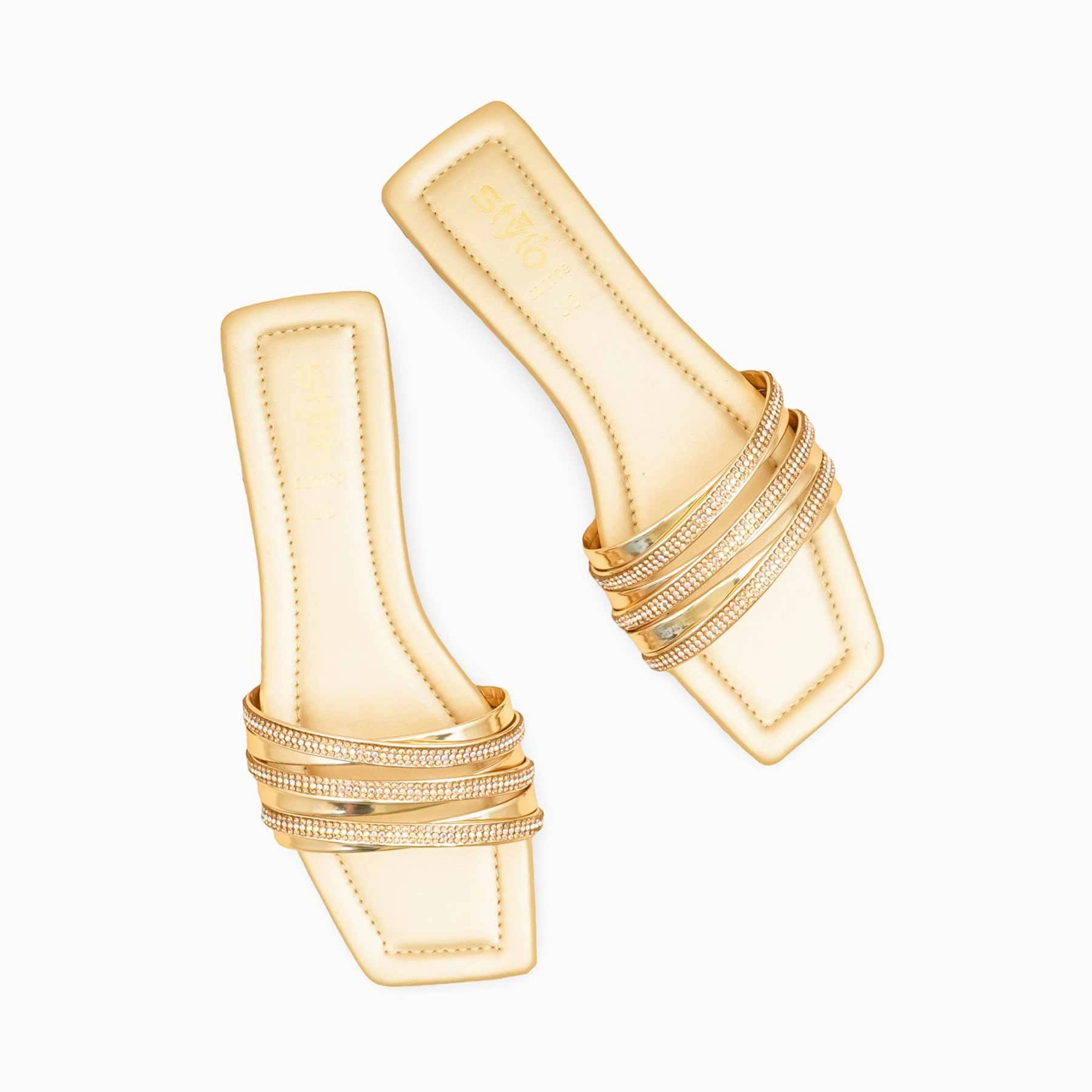 Golden Casual Slipper For Women CL2109 Flexible Bloom Glow