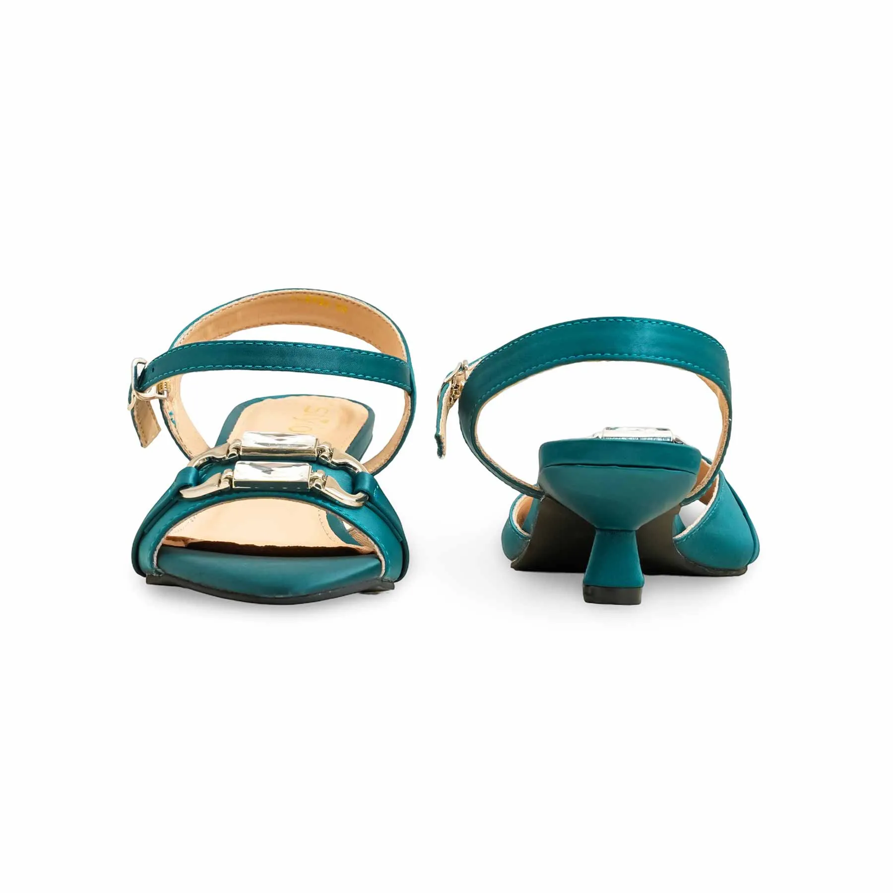 Travel Glam Luxury Fit Teal Blue Formal Sandal FR5436