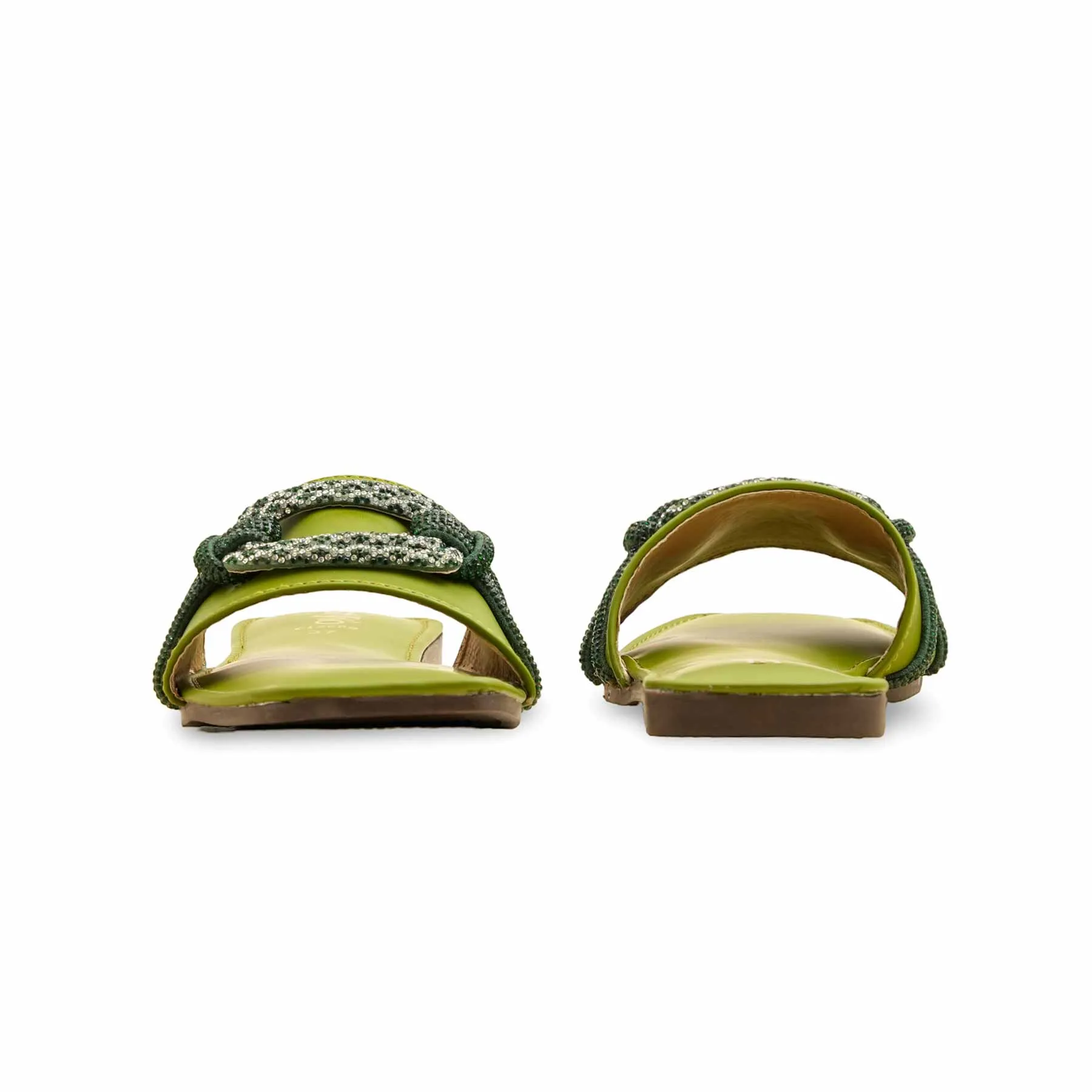 Wedding Mood Comfortable Everyday Wear Green Casual Slipper CL2089