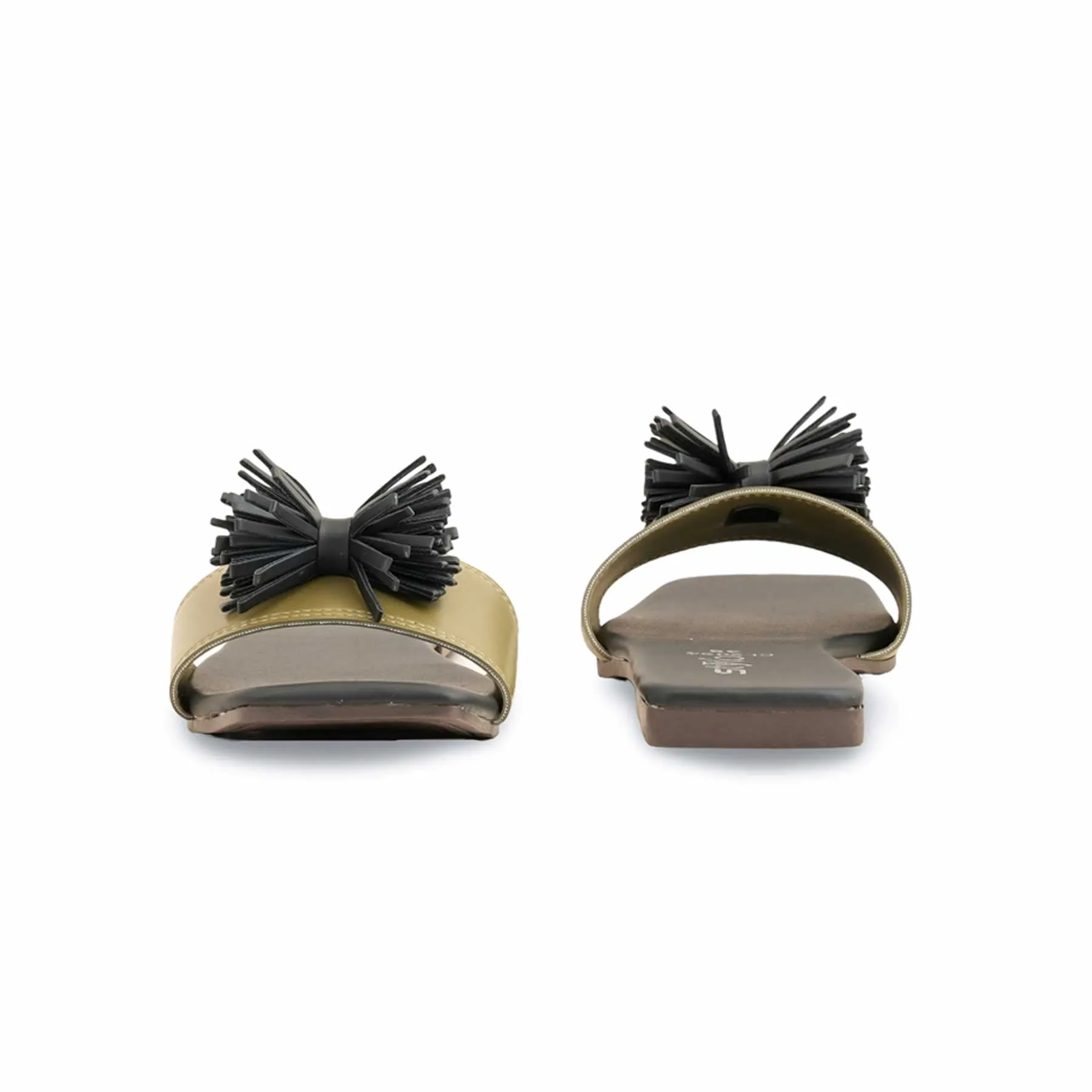 Green Casual Slipper For Ladies CL2064 Timeless Comfort