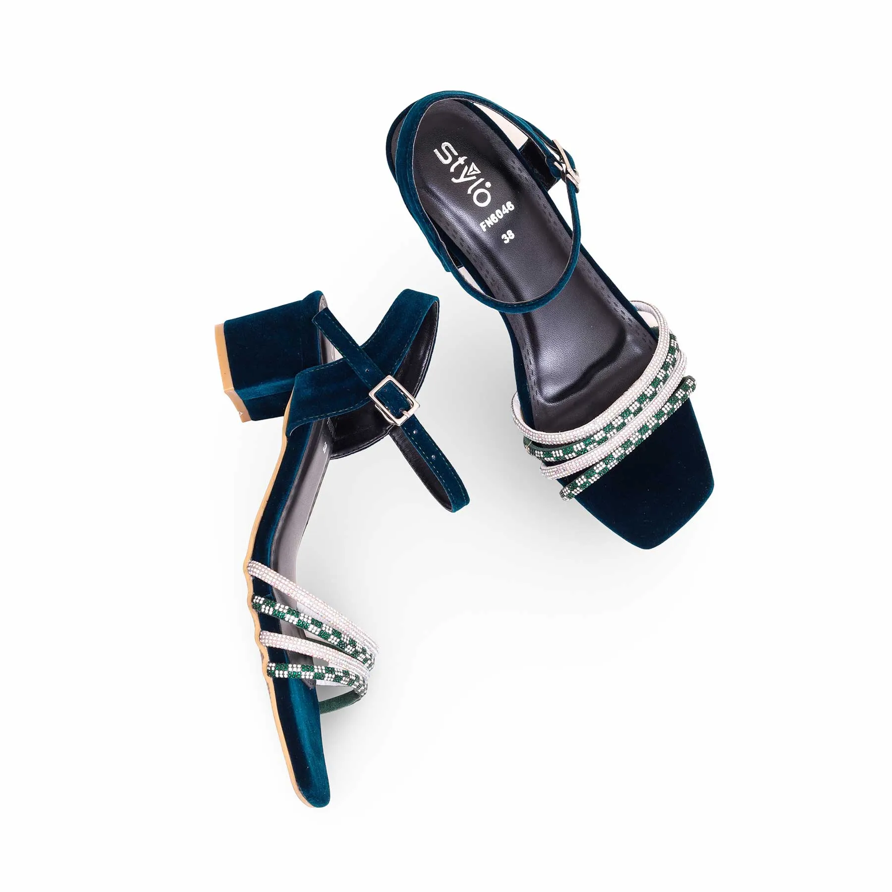 Formal boots Open Toe Pumps Green Fancy Sandal FN6046