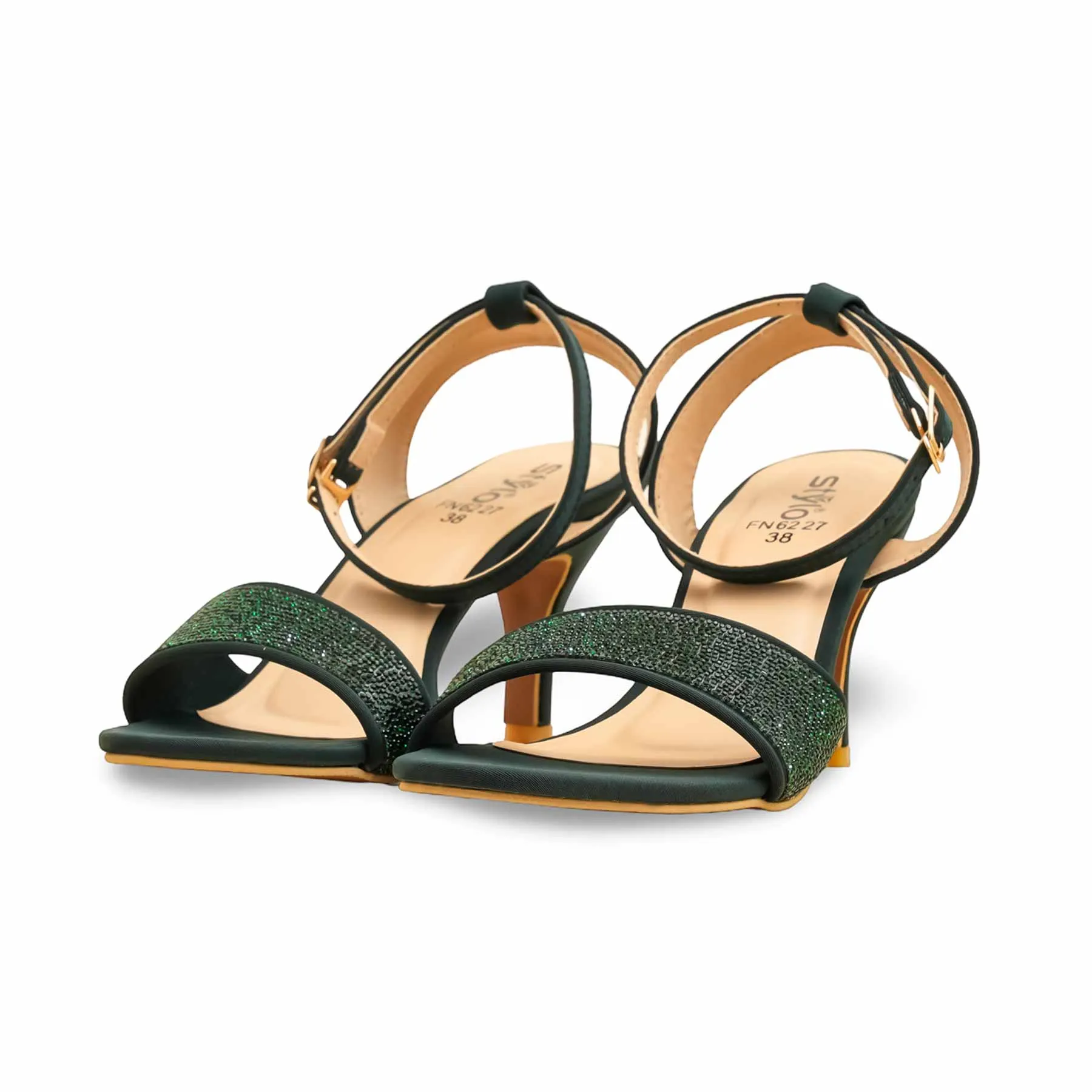 Designer Touch Green Fancy Sandal FN6227