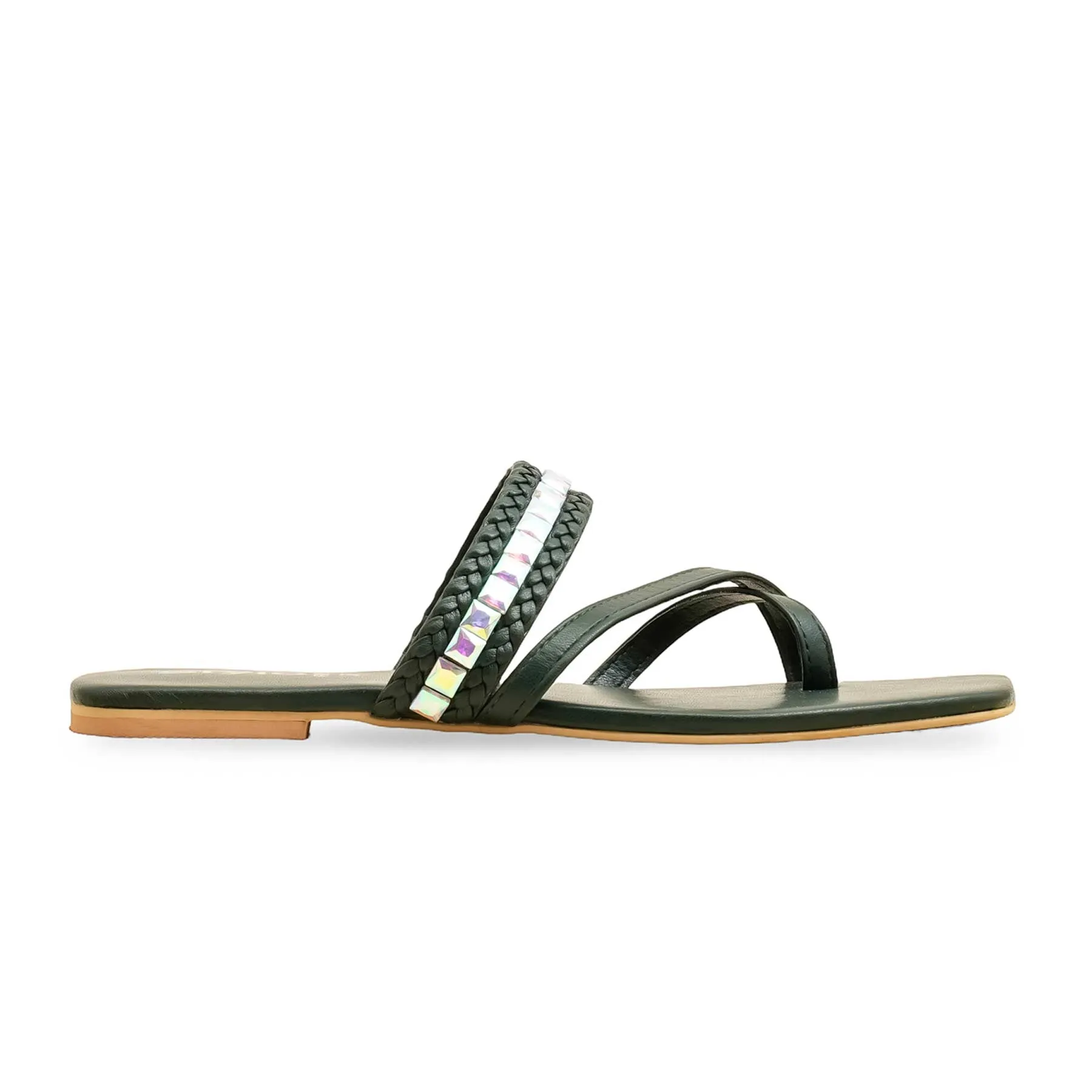 Green Formal Chappal FR0571 Date wear College Walk
