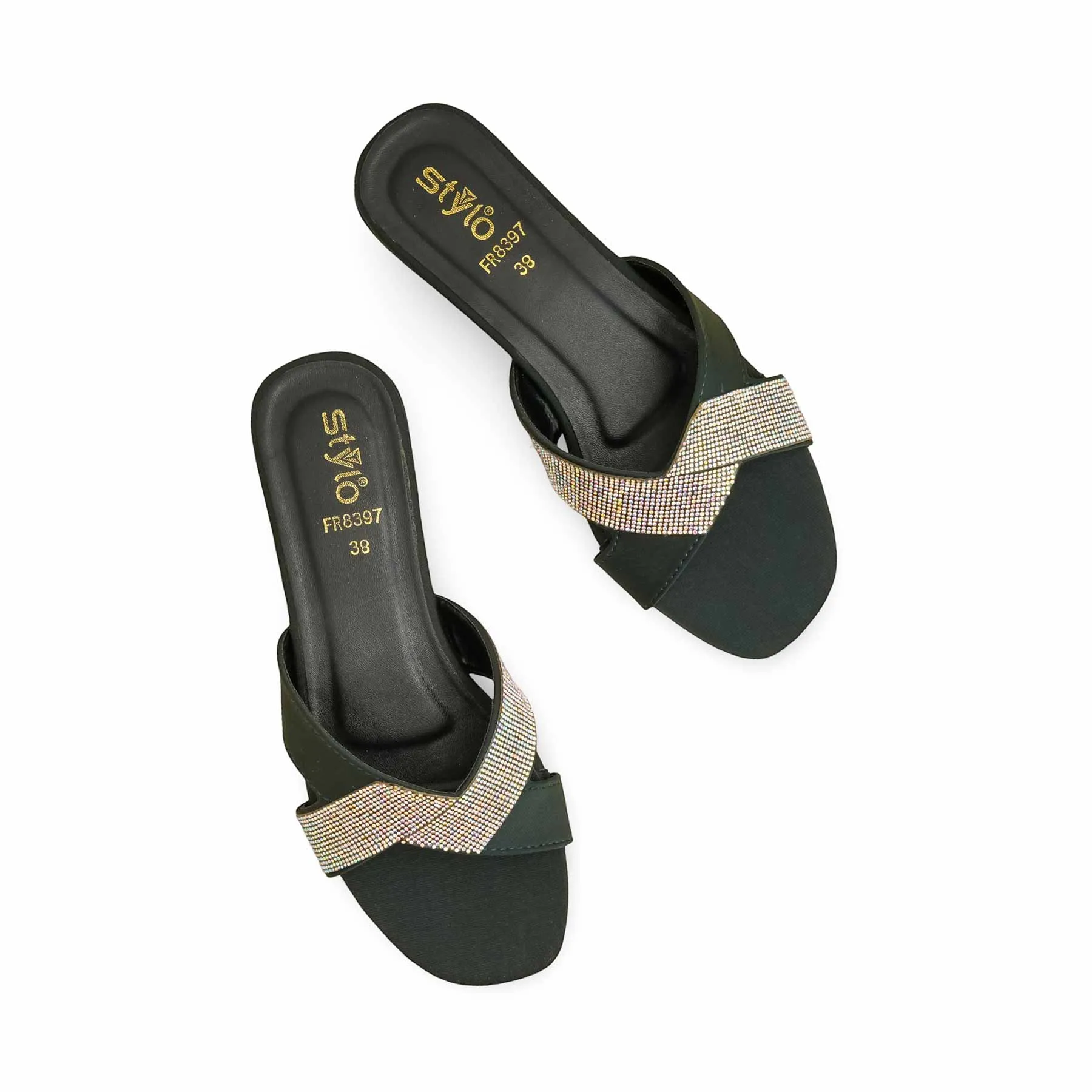 Quiet Walk Autumn Soft Green Formal Slipper FR8397