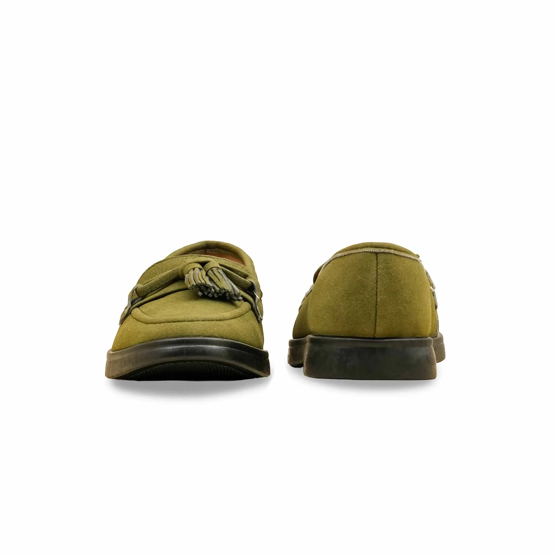 Adjustable Straps Cushion Fit Green Moccasin For Ladies WN1225