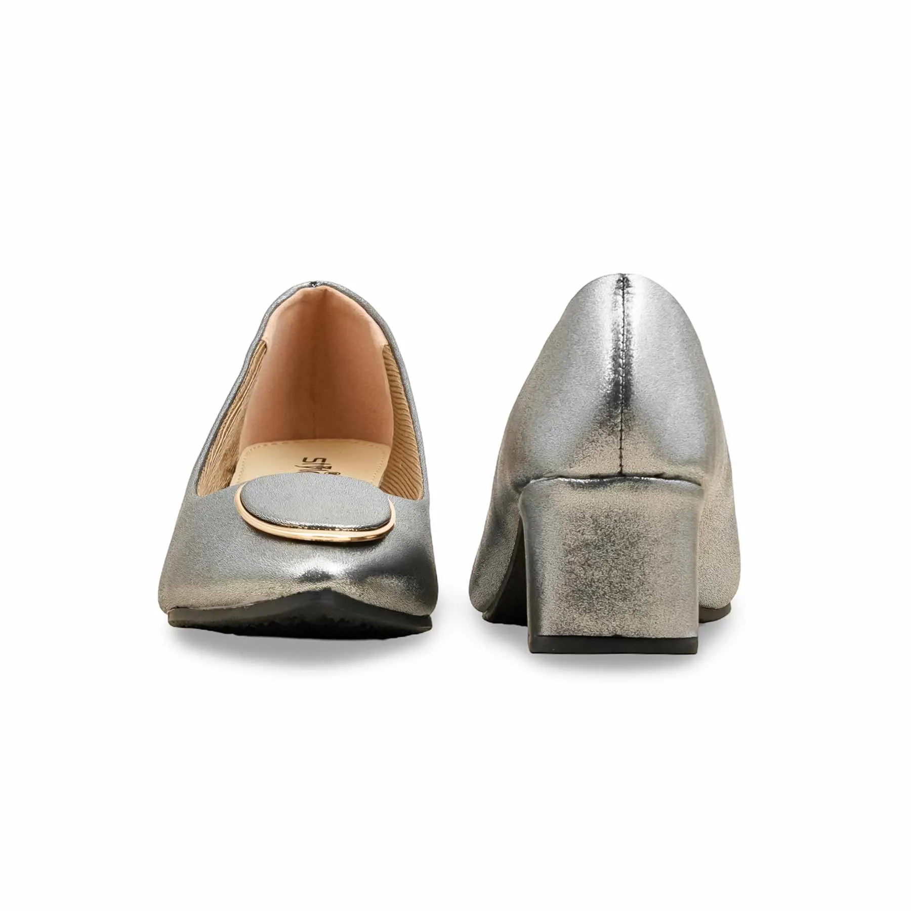 Street Queen Wedding Heels Grey Court Shoes For Ladies WN7537