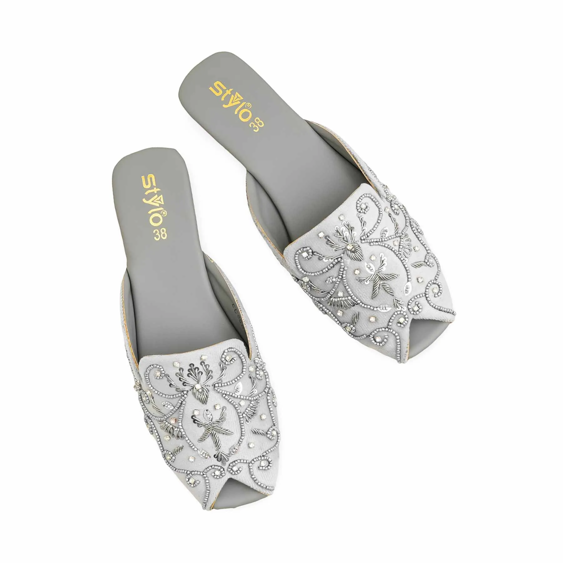 Grey Fancy Back Open Khusa EC8589 Recycled Fabric Construction