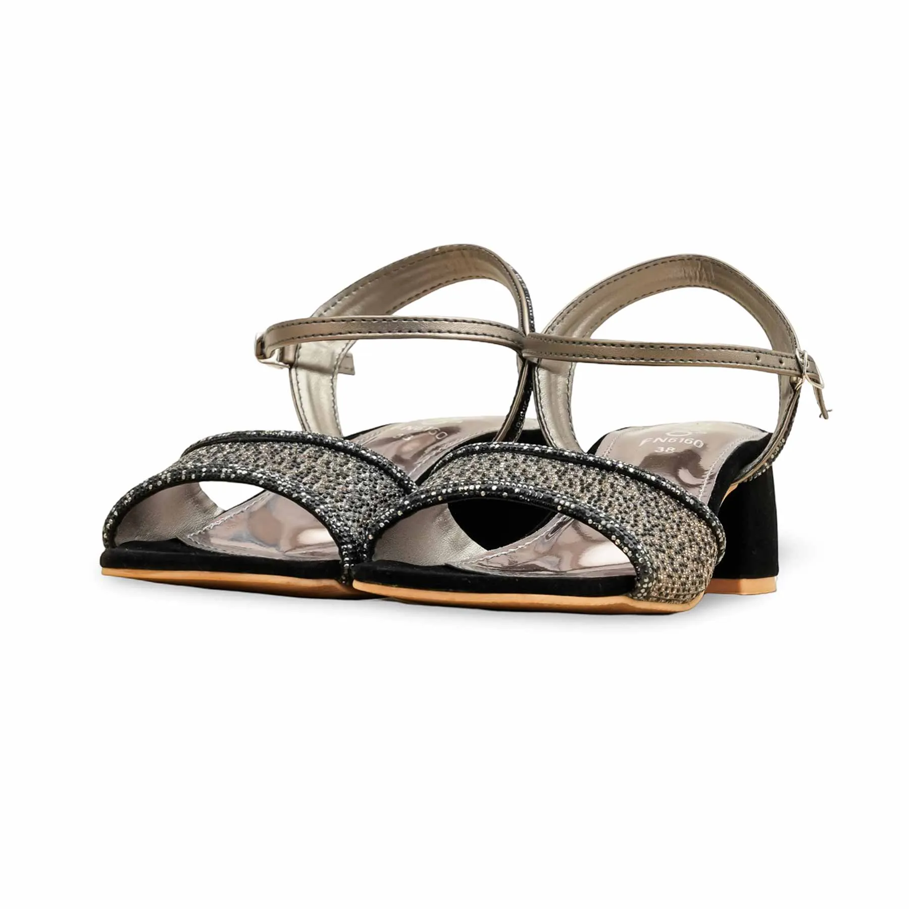 Effortless Glam Grey Fancy Sandal For Women FN6160