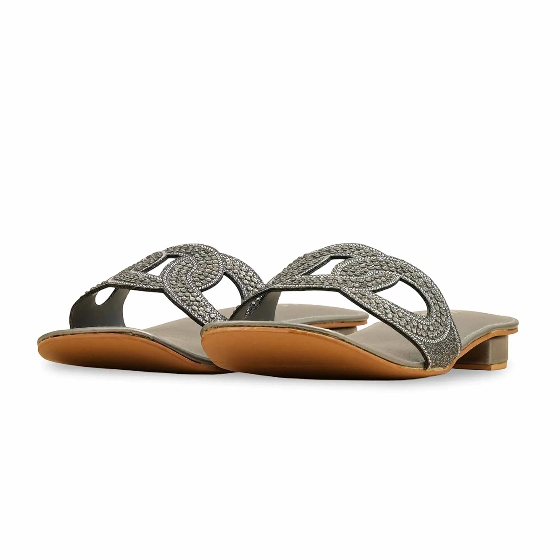 Casual Dress Shoes Airport Edge Grey Fancy Women Slipper FN8010