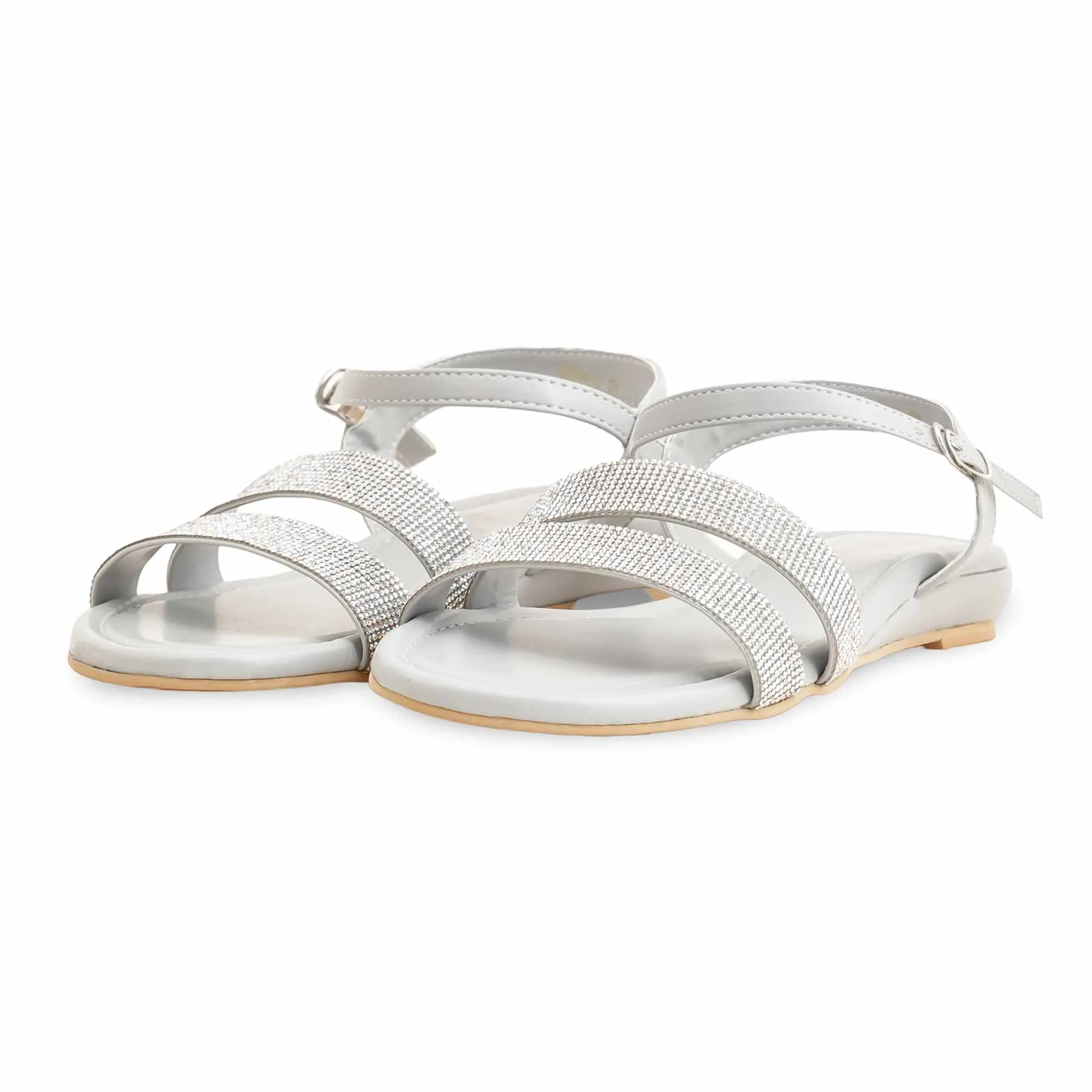 Grey Formal Sandal For Women FR5418 Trail View