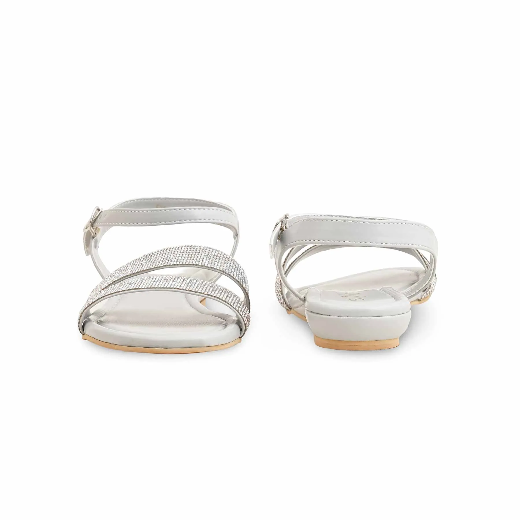 Breathable Cushion Odor Control Footwear Grey Formal Sandal For Women FR5418