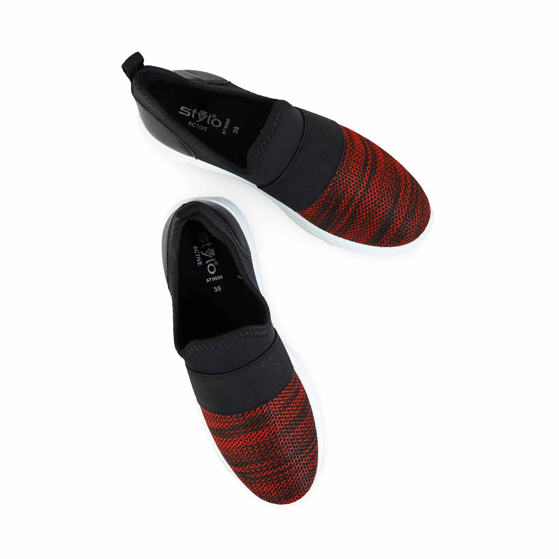 Red Casual Sneaker For Women AT9098 Stable Footing