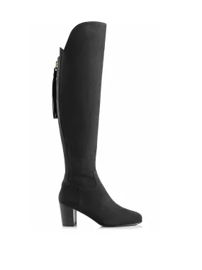 Heeled Amira - Black Suede Rugged Walk