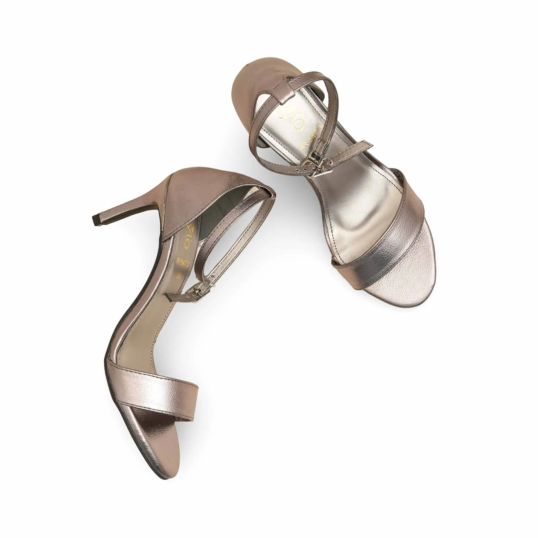 Buckle Loop Soft Finish Grey Formal Sandal FR5473