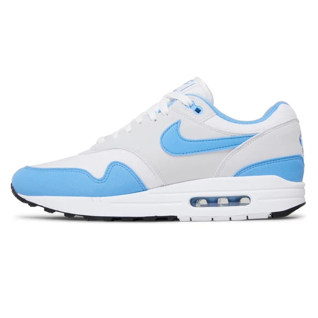 Streamlined Mens Nike Air Max 1 White/University Blue