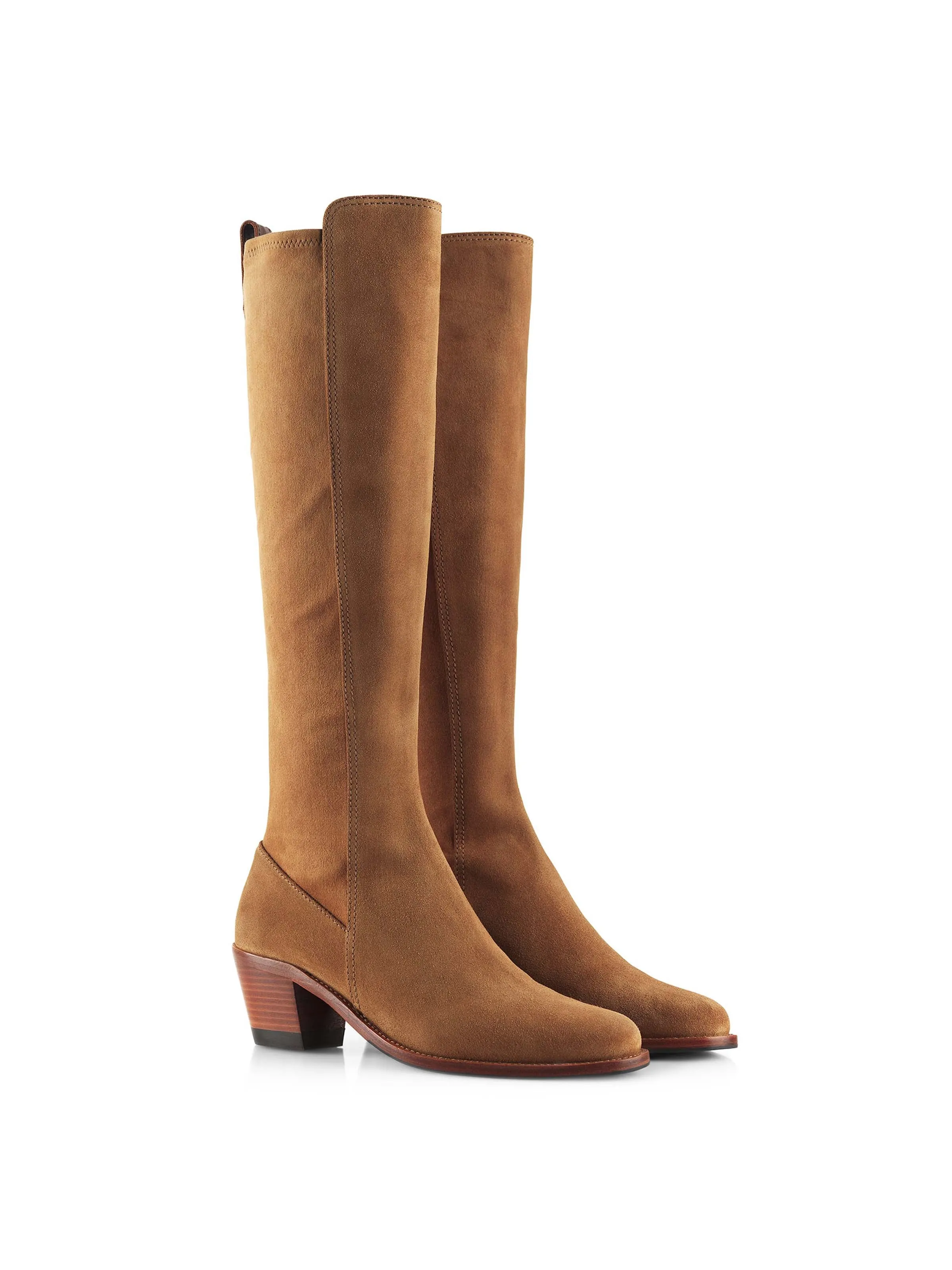 Heeled Belgravia - Tan Suede Mountain Side