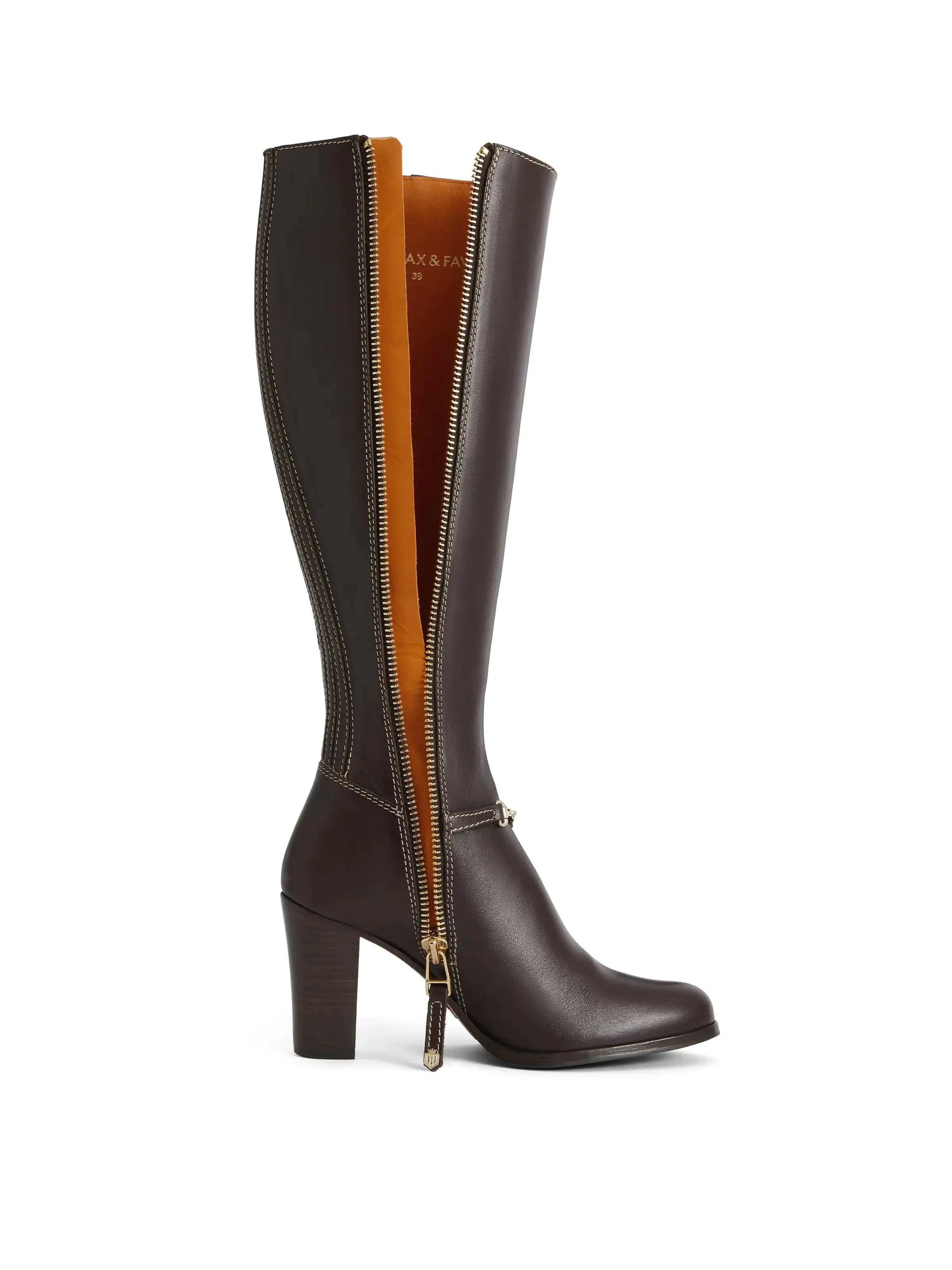 Heeled Octavia - Mahogany Leather Adventure Driven