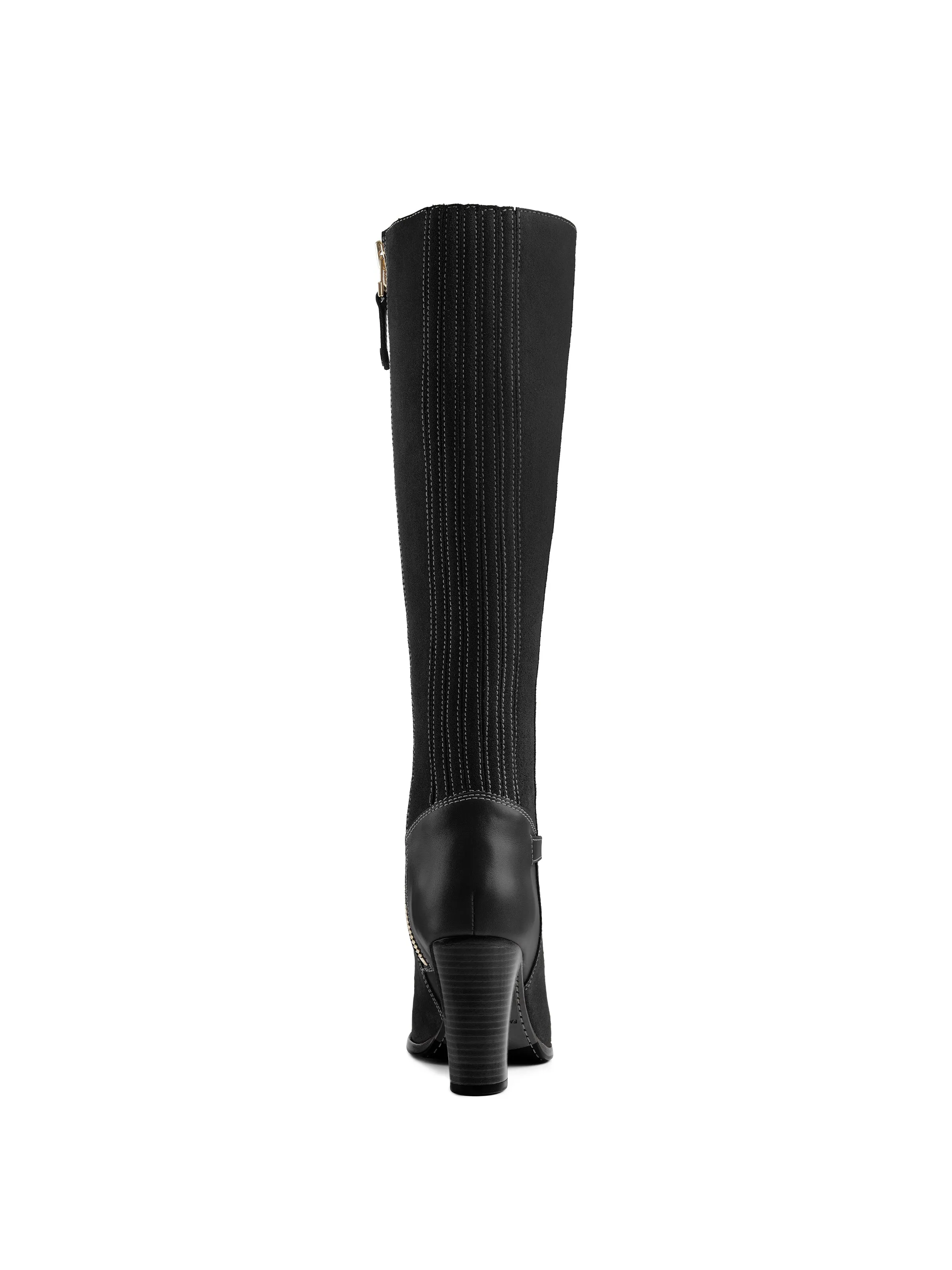 Heeled Octavia (Regular Fit) - Black Suede Quick Drying Functional Minimalist