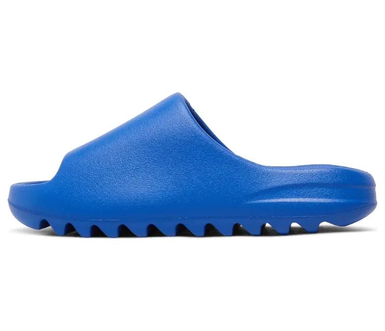 Smooth Leather WaterResistant Adidas Yeezy Slide (Azure)