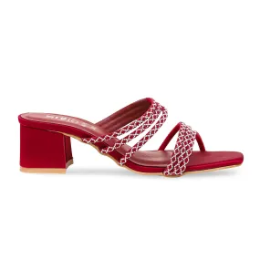 Sophisticated Shoes Maroon Fancy Slipper FN7813