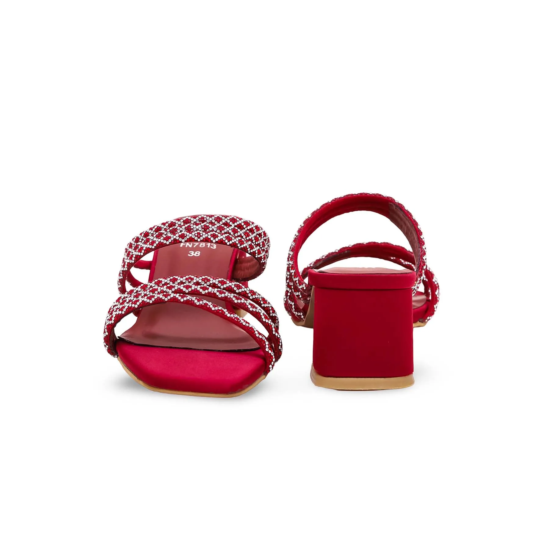 Maroon Fancy Slipper FN7813 Occasion Footwear Evening Heels