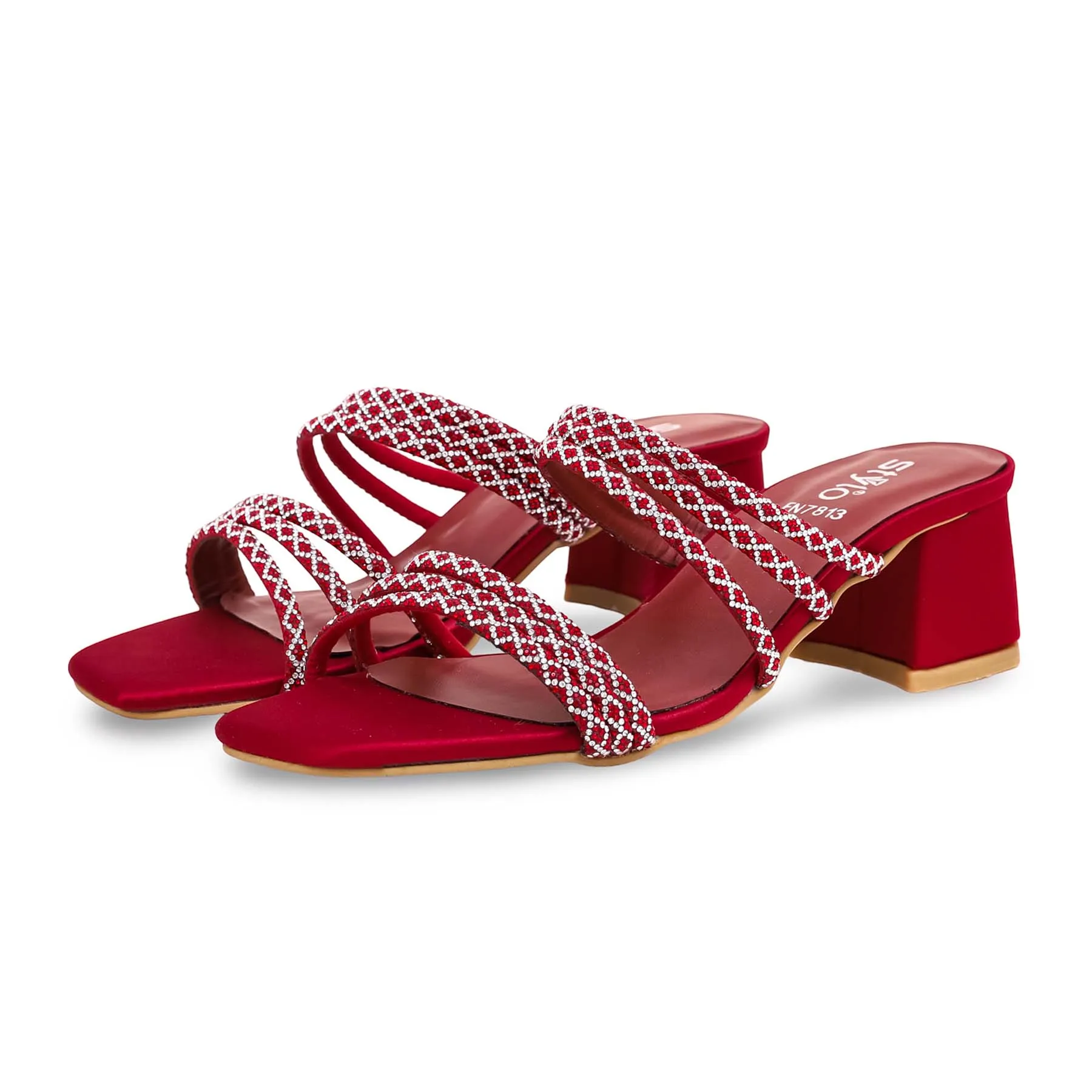 Platform Lift Stunning Style Maroon Fancy Slipper FN7813