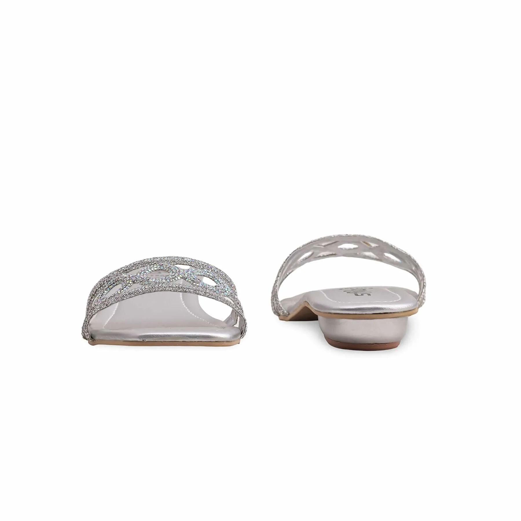 Dress Shoes Black Spark Silver Fancy Slipper FN7902