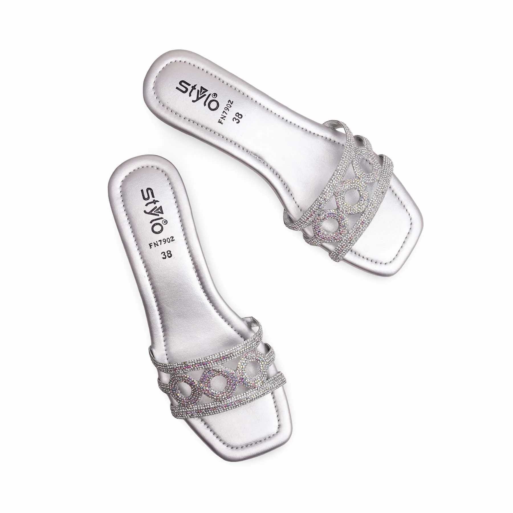 beach party Candle Dinner Silver Fancy Slipper FN7902