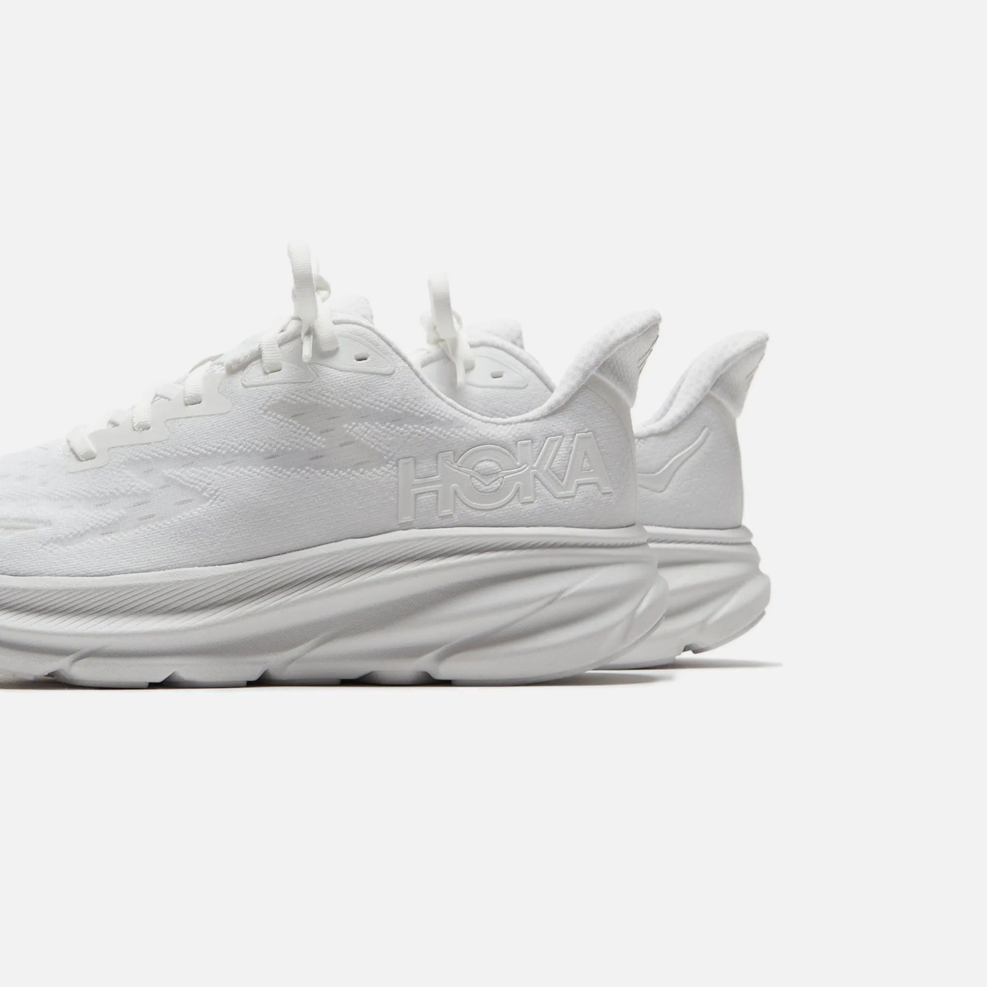 HOKA WMNS Clifton 9 - White Water resistant coating Comfort Walk