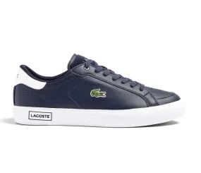 Microfiber Layers Quick Lace Toggle Men's Lacoste Powercourt 123 3 (Navy/White)