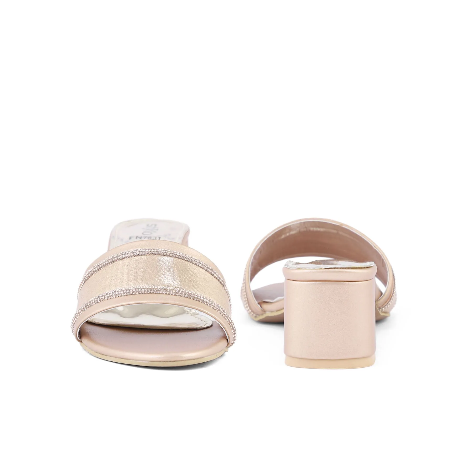 Peach Fancy Slipper FN7831 Funky Flair Evening shoes