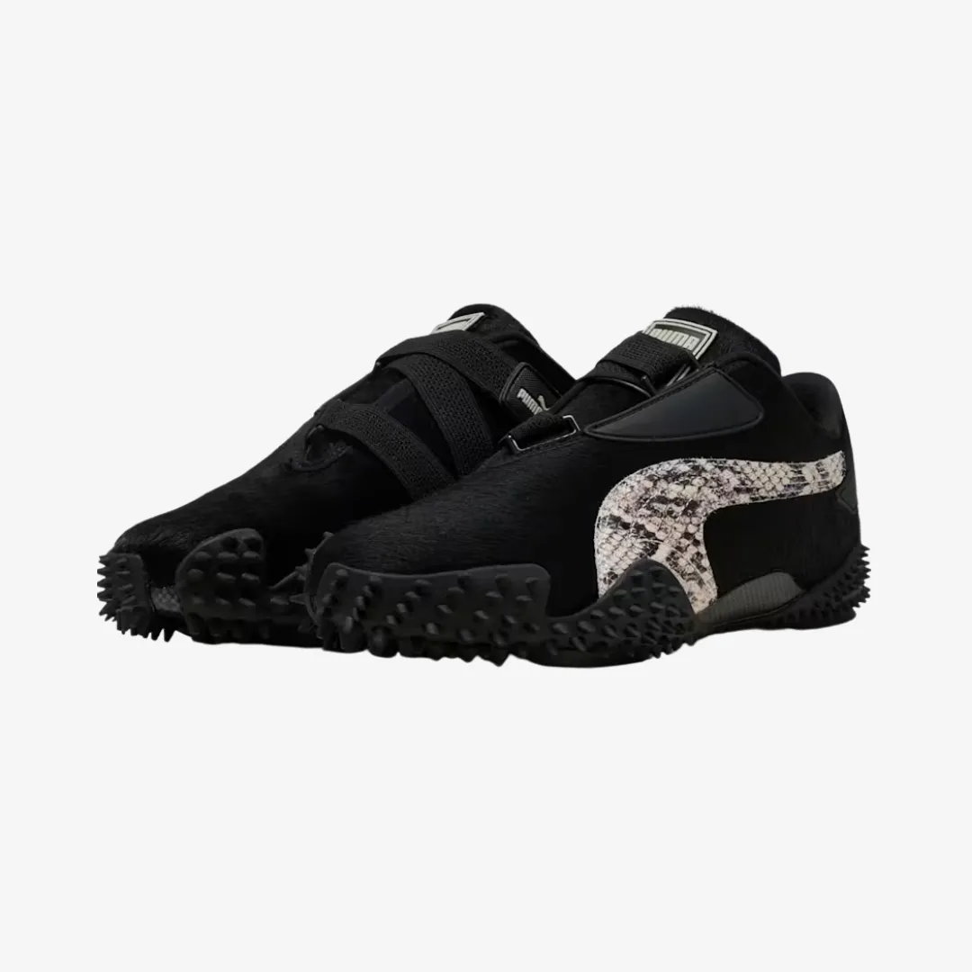 mens puma x a$ap rocky mostro og pony hair (puma black/desert dust) Slip   On