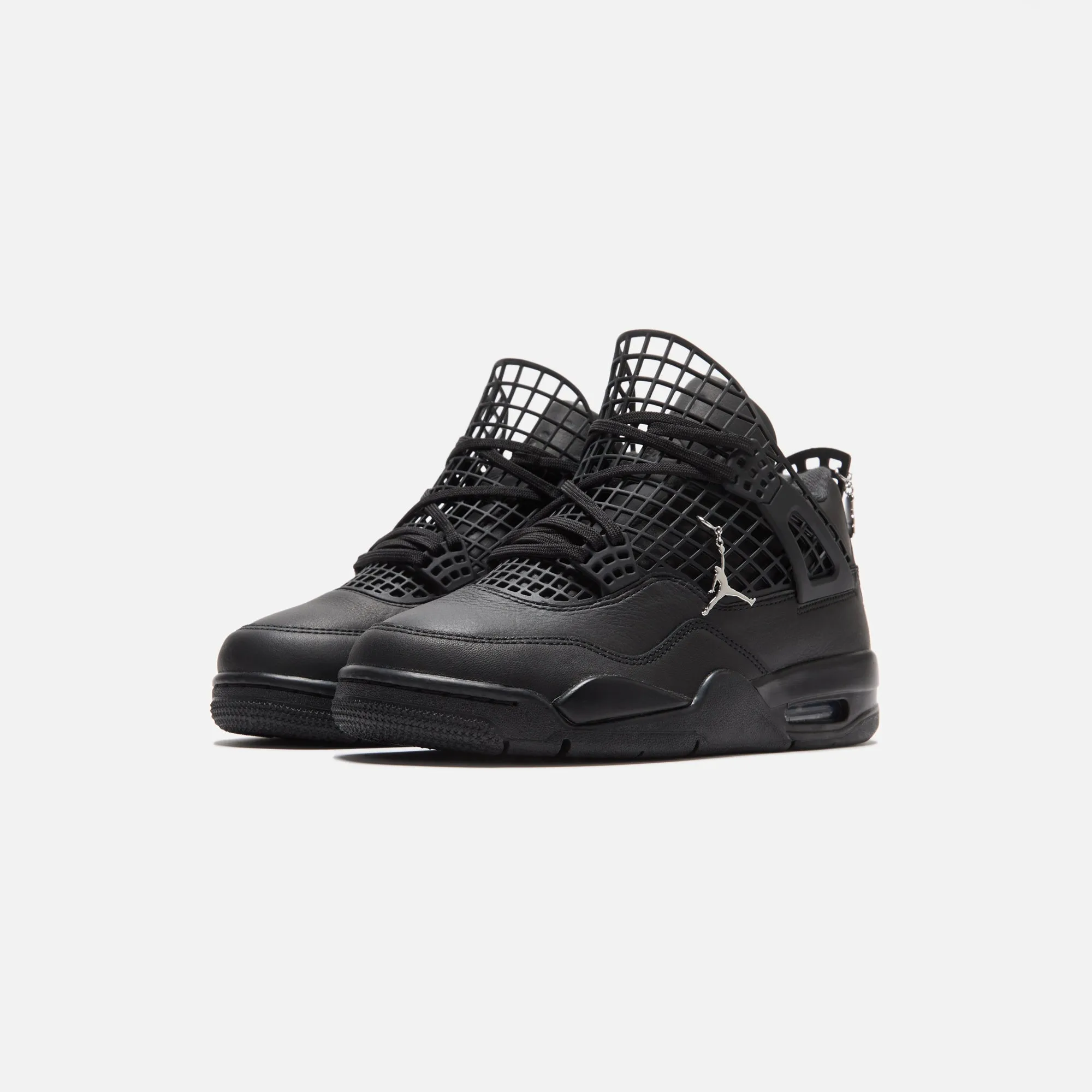Jordan WMNS Air Jordan 4 Net - Black / Metallic Silver Lifestyle Choice Affordable
