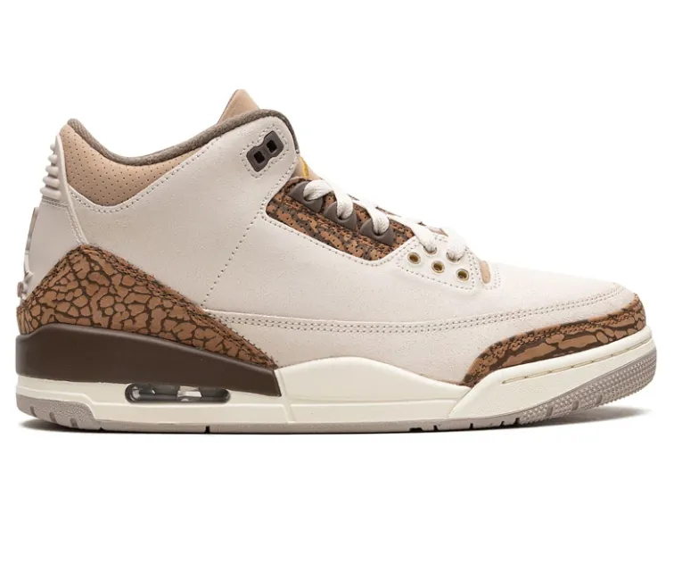 Men's Nike Air Jordan 3 Retro (Palomino) Free Flex Groove Design Flat Sole