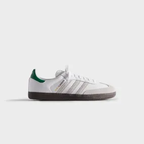 Kith Classics for adidas Originals Samba OG - White / Green Textured Tread Pattern Wide Base Platform