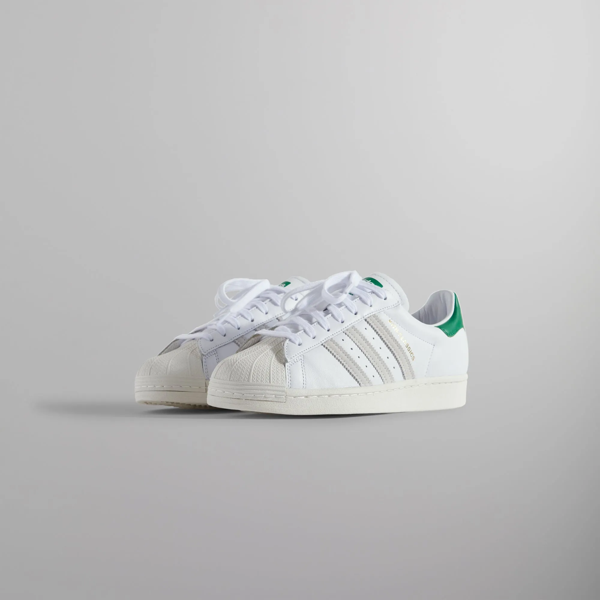 Kith Classics for adidas Originals Superstar - White / Fairway / Gold Abrasion Pads