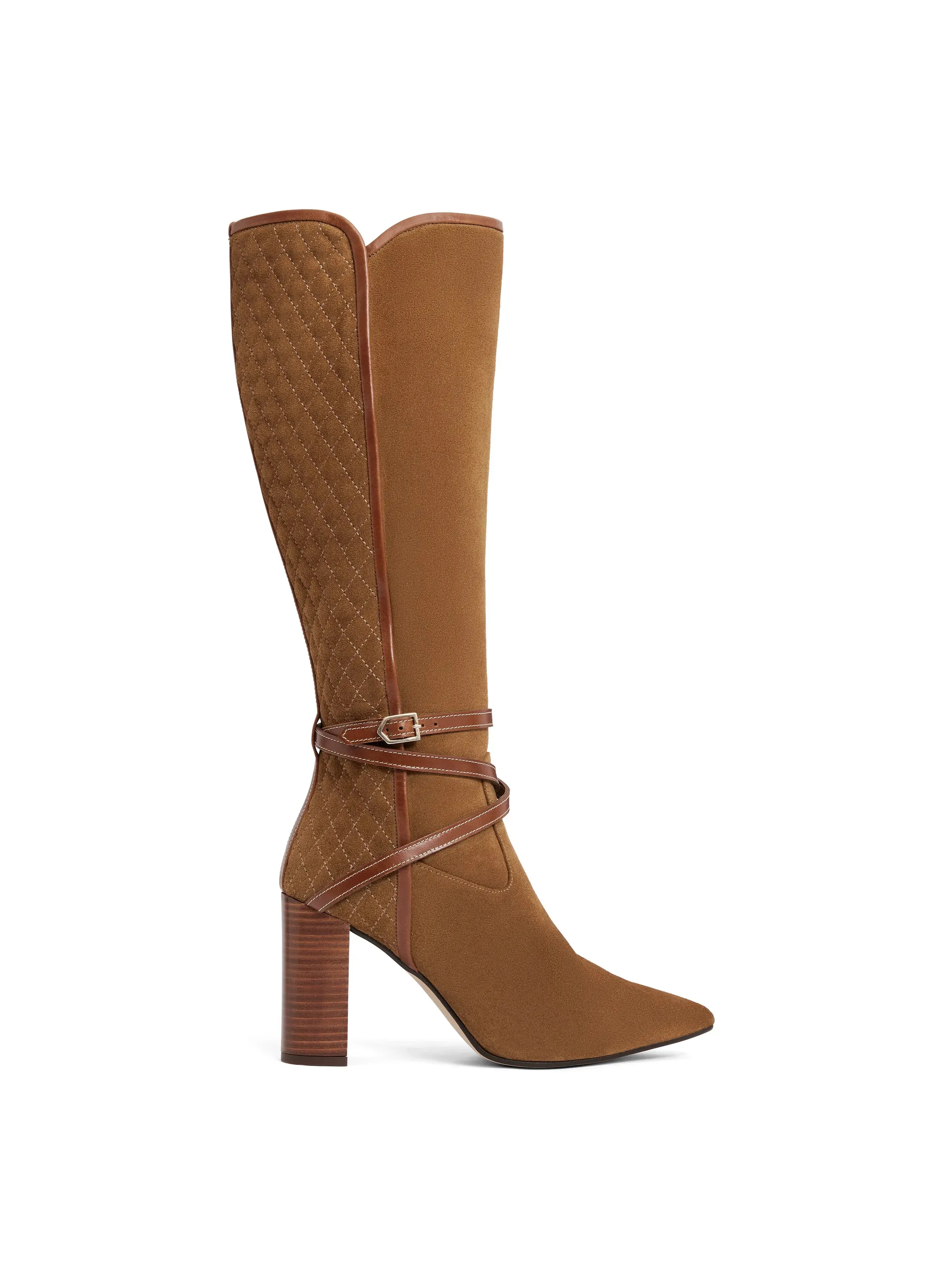 Knee High Chiswick - Tan Suede Waterproof Rainy Day Commuter Thermal Core Snowy Path