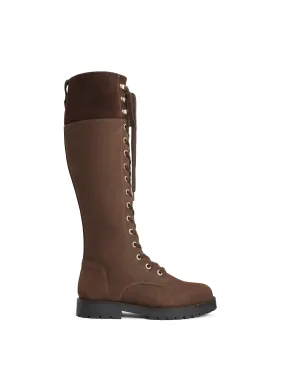 Knee High Shearling Lined Anglesey - Chocolate Nubuck Transitional Season Gym workout