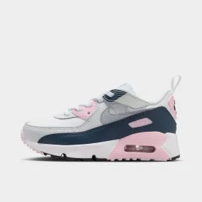 Breathable Liner Cushioned Midsole Tech Nike Air Max 90 Easy On PS White / Wolf Grey - Pink Foam
