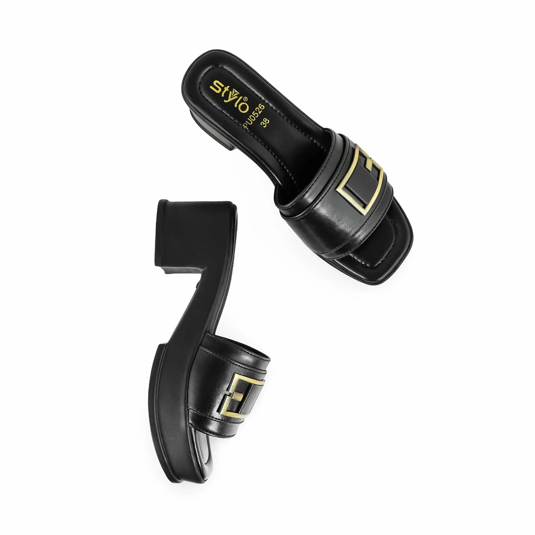 Black Formal Slipper PU0526 Youth Edge