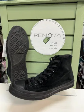 Converse Velvet Chuck Taylor High Top Sneakers (Mens 9/Womens 11) Oversized Tongue