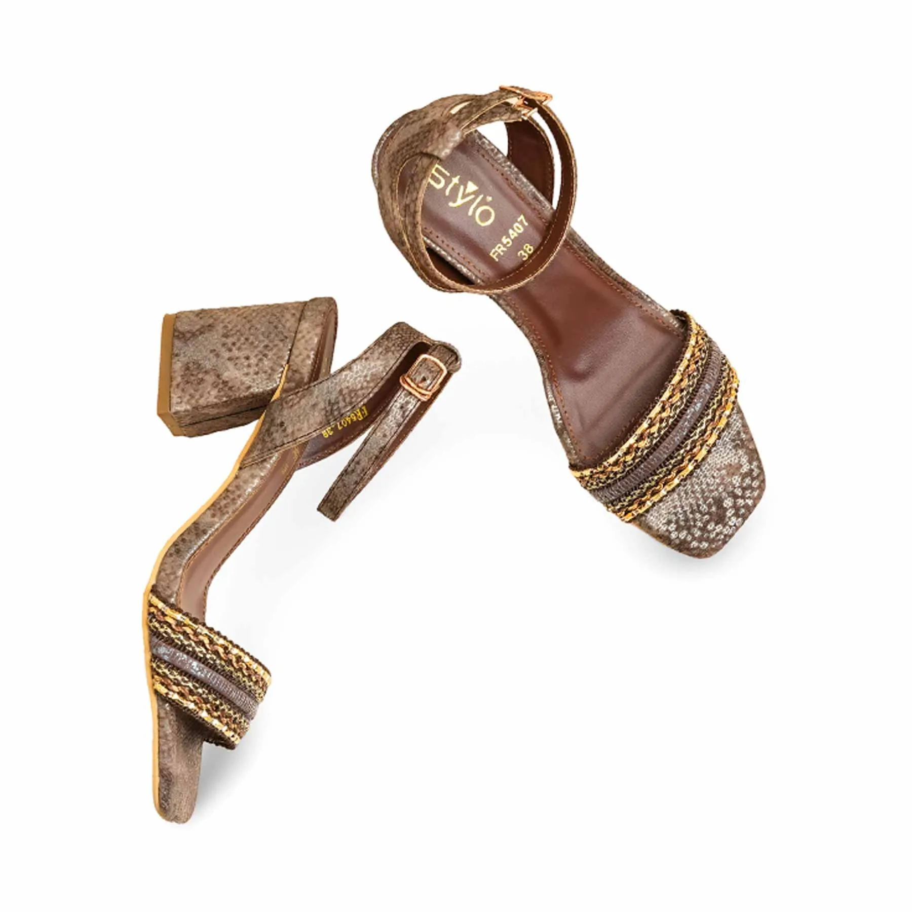 Brown Formal Sandal FR5407 Dance Spark