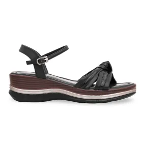 Black Formal Sandal PU0143 Sleek Booties Unique Style