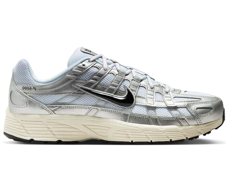 Breathable Airflow Men??s Nike P-6000 (Metallic Silver/Black)