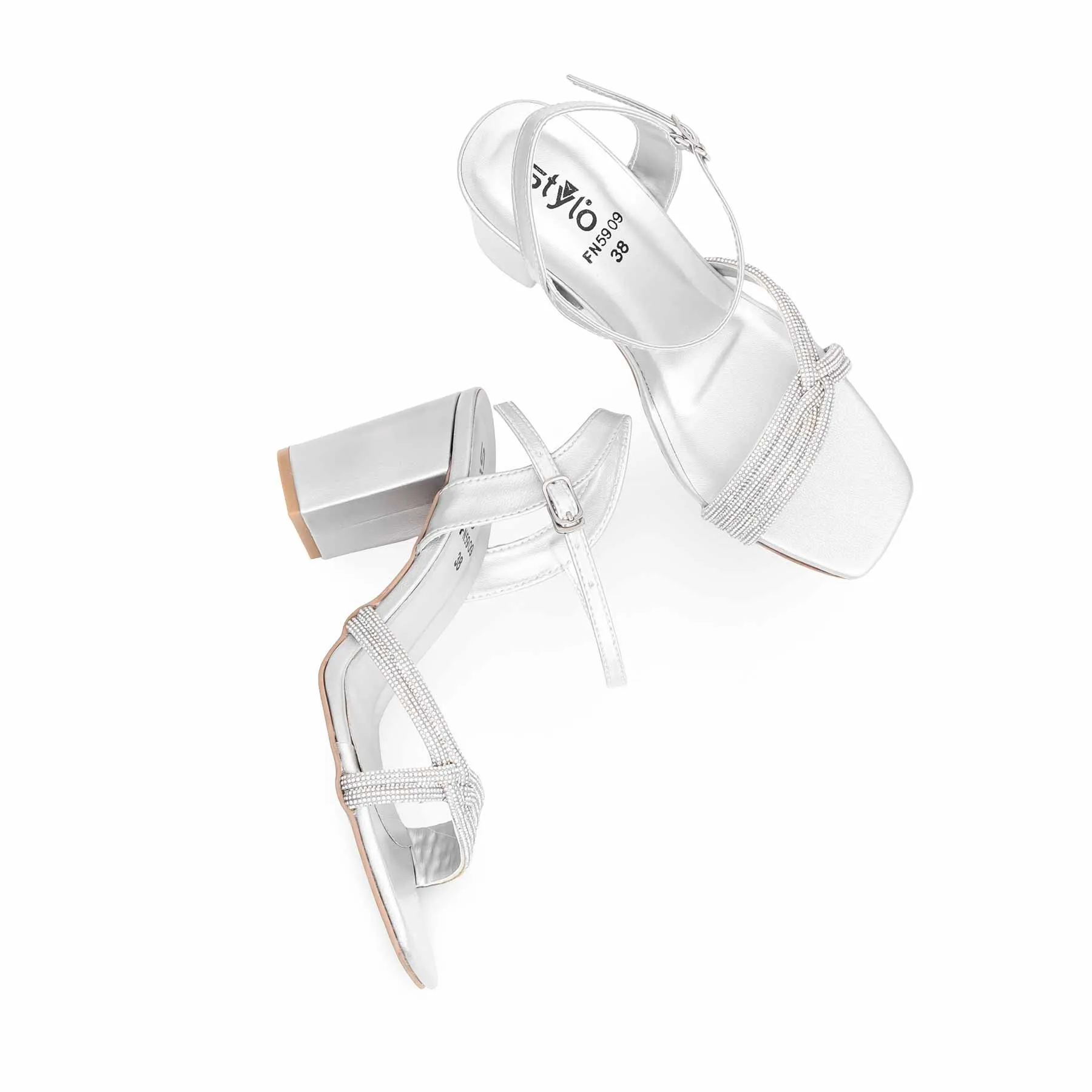 London Glow Silver Fancy Sandal FN5909